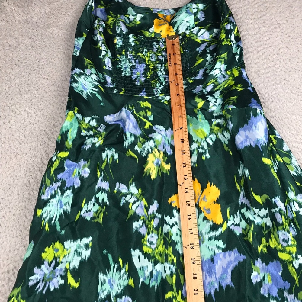 Maeve Halter Midi Dress Womens L Green Floral Butterfly Boho Fairy Cottagecore - Picture 5 of 7